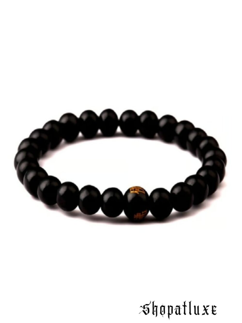 Buddhist Prayer Beaded Bracelet- Style BLACK